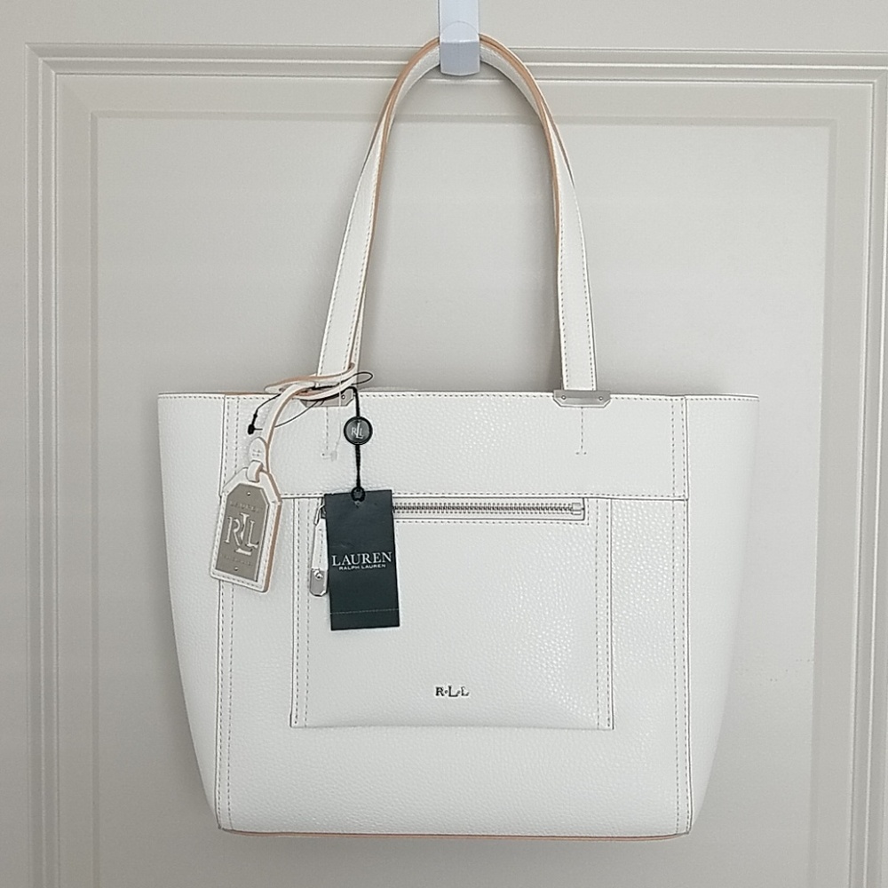 Lauren Ralph Lauren Lorraine Medium Tote bag white